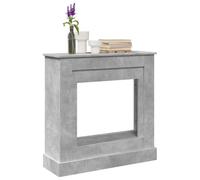 Ordellia Cadre de cheminée Gris béton 90x30x90 cm en Bois d'ingénierie pour Foyer électrique avec étagère, Compatible avec poêle, Insert, cheminée, Facile à Monter, Solide, Durable
