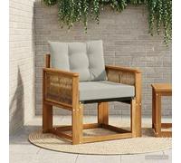Ordellia Canapé d’extérieur en Bois d’Acacia Massif Naturel canapé Module Jardin extérieur terrasse Salon Fauteuil Angle Pouf Assise Coussin Dossier pour détente