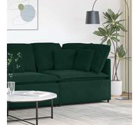 Ordellia Canapé d'angle modulaire avec coussin vert foncé, rembourrage en velours, rembourrage en mousse, structure en métal, largeur d'assise 100 cm, profondeur d'assise 100 x 100 cm, module comme