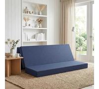 Ordellia Canapé-lit Pliable 180 x 67 x 45 cm Bleu avec Housse zippée, Matelas en Mousse Respirante pour Chambre Adulte ou Enfant, Convertible Ergonomique,