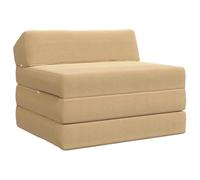 Ordellia Canapé-lit Pliable 2 en 1 Gris Vert Clair, Matelas de Sol pour Couchage 200 x 70 x 10 cm, Mousse Polyester, Housse zippée Amovible pour Salon Chambre