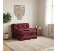 Ordellia Canapé modulaire marron 70 x 70 x 54 cm Tissu 100 % coton rembourré avec coussin d'assise antidérapant pour salle à manger, terrasse, bureau et utilisation en extérieur