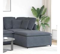 Ordellia Canapé modulaire - Repose-pieds - Gris foncé - 100 x 100 x 48 cm - Housse en velours avec rembourrage en mousse - Cadre en métal - Pour salon, chambre d'amis, extension flexible