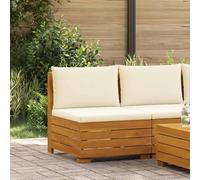 Ordellia Canapé Module de Jardin en Bois d’Acacia Massif Marron pour terrasse Patio Balcon, Structure à Lattes, Coussins Amovibles, Assise 60 x 68 x 65 cm, pour extérieur, modulable
