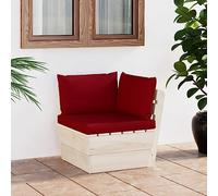 Ordellia Canapé Module Jardin extérieur en épicéa imprégné avec Coussins, Fauteuil Angle pour terrasse Salon Balcon Patio, Banquette modulable sectionnel, Assise Confortable