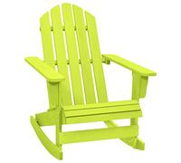 Ordellia Chaise à Bascule Adirondack de Jardin en Bois de Sapin Massif Vert, Chaise Fauteuil avec accoudoir, Assise Large 50 cm, Dossier Ergonomique, terrasse Balcon Patio extérieur