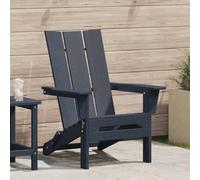 Ordellia Chaise Adirondack Pliante Bleu Marine en HDPE 80,5 x 74,5 x 92 cm, accoudoirs Larges, Dossier inclinable, pour Jardin terrasse Balcon, siège Robuste jusqua 110 kg