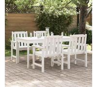 Ordellia Chaise de Jardin en polyéthylène Blanc Lot de 4, 65,5 x 59 x 88 cm Chaise Fauteuil pour terrasse Balcon, accoudoirs et Dossier pour détente et Repas