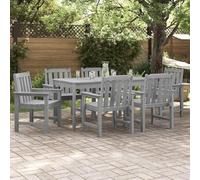 Ordellia Chaise de Jardin en polyéthylène Gris Clair, Dimensions 65,5 x 59 x 88 cm, Lot de 6 chaises Fauteuil empilables avec accoudoirs, pour terrasse et Jardin détente