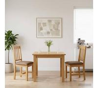 Ordellia Chaise de Salle à Manger VENLO 2 pcs en Bois de chêne Massif, siège rembourré Mousse, Dossier de Soutien, pour Cuisine et Salle à Manger, 110 kg par siège