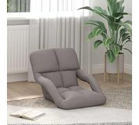 Ordellia Chaise de sol réglable avec accoudoir, dossier à 5 niveaux, tissu taupe, cadre en métal, rembourré pour jeux, lecture, télévision, détente, salon et chambre à coucher