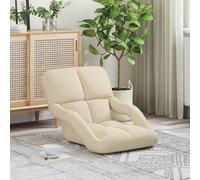 Ordellia Chaise de sol réglable avec accoudoirs en tissu, dossier à 5 niveaux, rembourré, cadre en métal, 58 x 62 x 58 cm, pour jeu, lecture, télévision, détente, salon, chambre à coucher