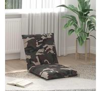 Ordellia Chaise de sol réglable en tissu vert militaire avec dossier multi-positions, 90 à 180 degrés, cadre en métal, 64 à 112 cm, pour salon, chambre à coucher, jeu, lecture, détente