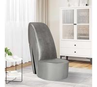 Ordellia Chaise Design en Forme de Chaussure à Talon Haut argenté en Similicuir rembourrée, 43 x 82,5 x 85,5 cm, capacité 110 kg pour Salon Chambre Bureau