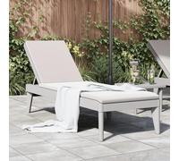 Ordellia Chaise Longue Gris en PP 186 x 60 x 29 cm, Dossier inclinable 4 Positions, Bain Soleil pour terrasse, lit chilienne, capacité 110 kg