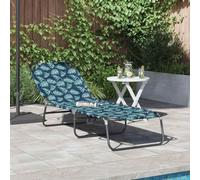 Ordellia Chaise Longue Pliante Multicolore 188 x 57 x 86,5 cm en Polyester, Cadre Acier, Dossier réglable Multiposition, pour Jardin terrasse Balcon Camping Repos détente