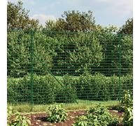 Ordellia Clôture en treillis métallique vert 1,6x25 m avec bride, panneau rigide, protection extérieure, idéal pour jardin, sécurité, séparation, clôture brise vue, bois, PVC, métal