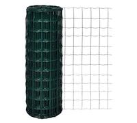 Ordellia Clôture Euro en acier PVC vert 25 m x 1,7 m pour jardin, sécurité, séparation, protection extérieure