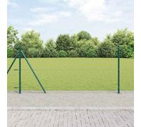 Ordellia Clôture hexagonale avec base en béton 25 x 1 m Vert forêt pour jardin extérieur, terrasse ou balcon protection sécurité, panneau clôture en métal rigide, grillage treillis durable