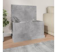 Ordellia Coffre de rangement gris béton 70 x 40 x 38 cm en bois avec couvercle, comme coffre de siège et banc de lit pour salon, chambre à coucher, couloir, espace de rangement pour jouets et linge