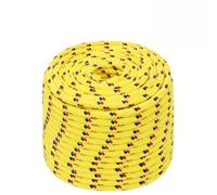 Ordellia Corde de bateau jaune - 14 mm - En polypropylène - 100 m - Résistante aux intempéries - Polyvalente pour fixer, tendre, tirer et sécuriser