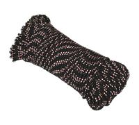 Ordellia Corde de bateau noire 4 mm 50 m en polypropylène tressé, indéchirable et résistante aux intempéries, idéale pour bateau, camping, extérieur, voile et fixation