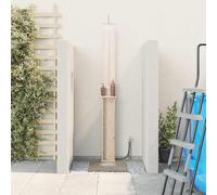 Ordellia Douche d'extérieur en bois massif de pin et acier inoxydable, 246 cm de haut, résistant aux intempéries, tuyau de douche réglable en hauteur, pommeau de douche rotatif, pour piscine, jacuzzi