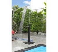 Ordellia Douche extérieure Solaire Bestway Noir 8 L avec pommeau Fixe, réglage température, Support Stable pour Bain, Spa, Piscine, Jardin, terrasse, kit Montage Facile