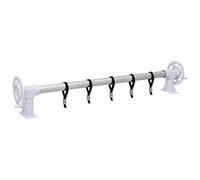 Ordellia Enrouleur pour bâche de piscine à base de plastique Tube télescopique en aluminium de 2 à 5 m de large avec 2 roues Bouton manuel pour couverture de piscine Entretien