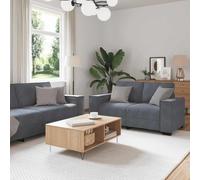 Ordellia Ensemble canapé 3 pièces Gris foncé en Velours, Fauteuil canapé 2 Places canapé 3 Places, Banquette avec accoudoir Dossier rembourré pour Salon séjour Chambre Bureau intérieur Maison