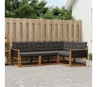 Ordellia Ensemble modulable de canapés d'extérieur 4 pièces en Bois d'acacia Massif Durable pour Jardin terrasse Confort et Style mobilier élégant pour Espace extérieur