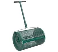 Ordellia Épandeur à compost 75 l en acier, vert, Ø 40 x 60 cm, pour compostage et entretien du jardin, répartition uniforme de la terre, de l'humus, du paillis, des feuilles, de la pelouse et des