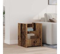 Ordellia Étagère à revues avec étagère en bois vieilli, 35 x 35 x 45 cm, 3 étagères, porte-revues pour salon, bureau, couloir, intérieur, rangement durable et tri