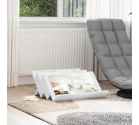 Ordellia Étagère à revues en bois blanc avec 3 étagères, 65 x 53 x 28,5 cm, porte-revues, porte-brochures, porte-journaux, pour salon, bureau, couloir et salle d'attente