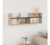 Ordellia Étagère à revues murale en chêne Sonoma - 100 x 12 x 30 cm - Porte-revues durable pour salon, bureau, couloir, salle d'attente, rangement peu encombrant