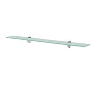 Ordellia Étagère Murale en Verre trempé Transparent 80 x 20 cm 8 mm, Support en Alliage de Zinc, Charge 15 kg, Montage Facile, pour Salon Chambre Salle de Bain Bureau, Rangement Discret