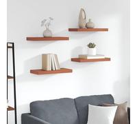 Ordellia Étagère Murale Rouge 4 pcs 50 x 23 x 4 cm en Bois d ingénierie, Planche Suspendue pour Salon Chambre Cuisine Bureau, Rangement Flottant pour Livre Cadre Photo Plante