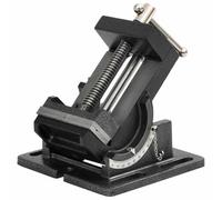 Ordellia Étau inclinable en fonte - Ouverture de serrage de 110 mm - Largeur de serrage de 105 mm - Inclinaison de 0 à 90 degrés - Pour établi, perçage, fraisage, montage et réparation