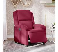 Ordellia Fauteuil inclinable électrique Rouge Bordeaux en Velours, réglage Dossier Repose Pied Jusqu à 135 degrés, accoudoirs rembourrés, 71 x 86,5 x 99,5 cm, 1 siège, 110 kg Max