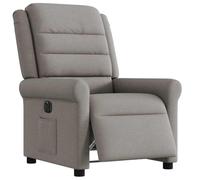 Ordellia Fauteuil inclinable électrique Taupe en Tissu 100 pour Cent Polyester, réglage Dossier et Repose Pied 135 degrés, accoudoirs rembourrés, Max 110 kg, intérieur