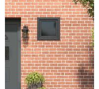 Ordellia Fenêtre de cave RISOR 60 x 60 cm en PVC et verre anthracite, fenêtre pivotante avec verre isolant, cadre, aile, joint, ferrure, poignée, pour ventilation et protection thermique en intérieur