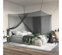 Ordellia Filet Anti-moustiques pour lit en Polyester Noir avec Maillage à 156 Mailles, léger, Pliable, Portable, idéal pour intérieur, Camping, Randonnee, Bivouac, hamac, Voyage, Jardin ou terrasse