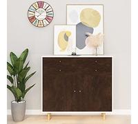 Ordellia Films autoadhésifs pour Meubles en PVC chêne foncé 500x90 cm, 2 pcs, décoratif Opaque, résistant à l'humidité, Facile à appliquer, idéal pour Portes fenêtres Murs et Meubles