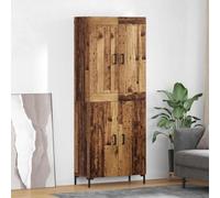 Ordellia Haut Armoire 2 pcs en Bois Ancien, Buffet bahut Enfilade avec 4 Portes, Rangement vaisselier Placard pour Salon Salle à Manger Cuisine, Stable pour Documents