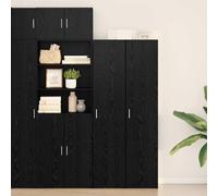 Ordellia Highboard chêne Noir 40 x 42,5 x 185 cm en Bois d ingénierie, Buffet bahut avec 1 Porte, Rangement Vertical pour Salon Salle à Manger Couloir