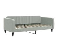 Ordellia Lit de Repos Velours Gris Clair 90x200 cm Cadre Robuste en Bois et métal canapé-lit Polyvalent pour Chambre et Salon Usage Quotidien Confortable