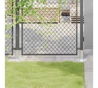 Ordellia Lot de 12 supports de poteau carrés argentés - 46 x 46 mm - En acier galvanisé à chaud - Pour poteaux de clôture, barre transversale, lattes de clôture, poteaux, loquets, construction de