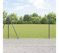Ordellia Lot de 13 poteaux de clôture à encastrer en béton, gris en acier revêtu par pulvérisation, résistant aux intempéries et inoxydable pour jardin, terrasse, cour, prairie, brise-vue et montage