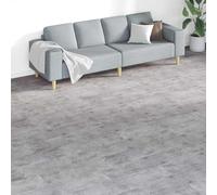 Ordellia Lot de 18 planches de sol en PVC marron ciment 5,26 m² autocollantes pour intérieur, 122,8 x 23,8 x 0,2 cm, rénovation, salon, cuisine, couloir, facile d'entretien