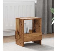 Ordellia Lot de 2 étagères à revues en bois vieilli - 35 x 30 x 45 cm - Porte-revues - Présentoir à brochures - Porte-catalogue - Support de lecture